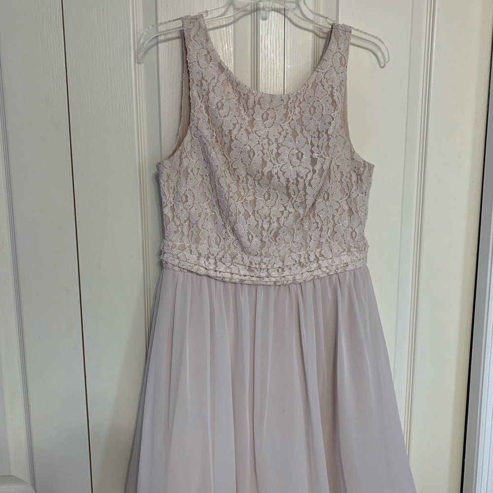 Juniors Sparkle Lace Formal Dress